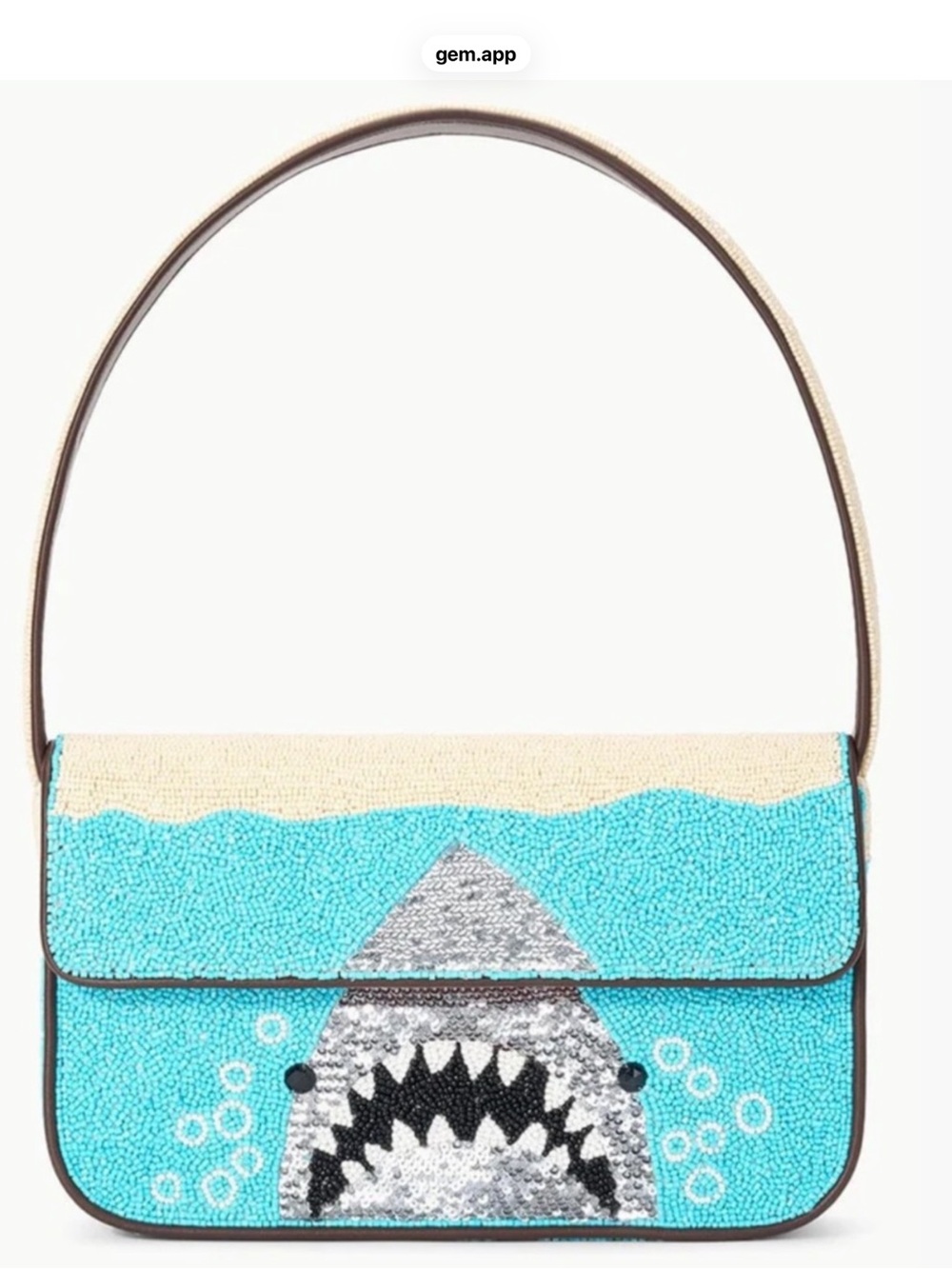 ISO STAUD Tommy Great White  beaded bag